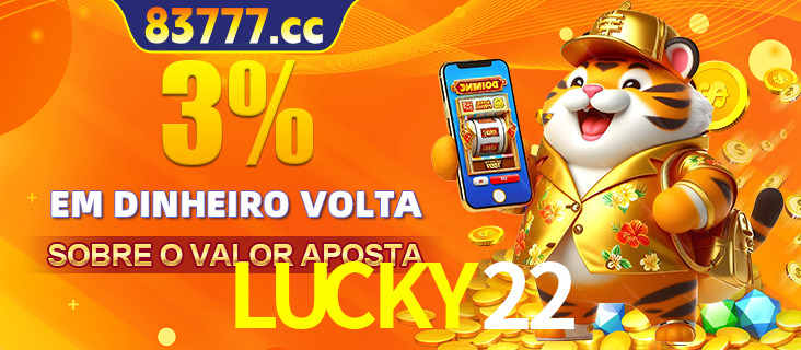 Promoção para baixar e instalar o aplicativo do cassino LUCKY22. O banner oferece uma recompensa de R1aR1aR8, com a imagem de uma cobra sobre moedas de ouro.